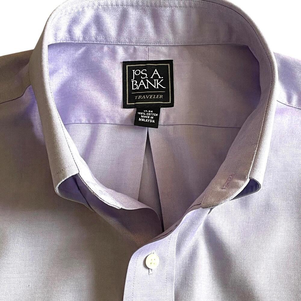 Lot 4 Joseph A Bank Men's Dress Shirts XL 17/34 Long Sleeve Button Down CLEAN! - Picture 8 of 9